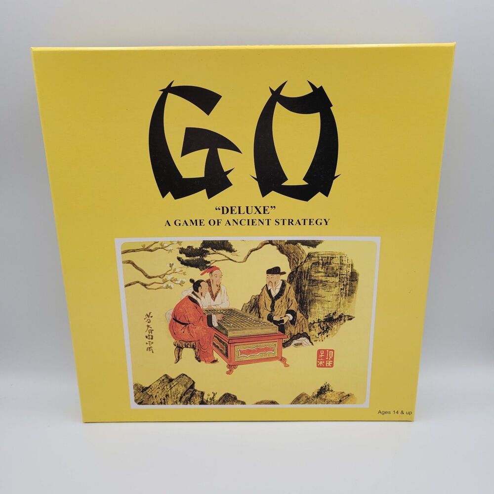 GO Oriental Strategy Game Deluxe B&W Stones Wood Board 1982 Hansen New Open Box